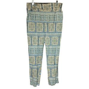 One 5 One Women's Multi Colored Tribal Boho Lounge Pants Large